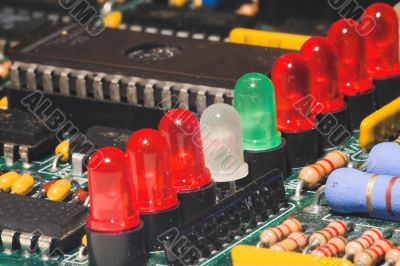 LED`s on a Circuit Board LED`s on a Circuit Board