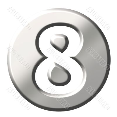3D Steel Number 8