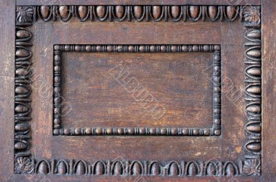 Ornament decoration on wood