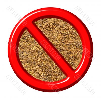 3d anti tobacco sign