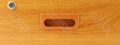 Wooden drawer with lock