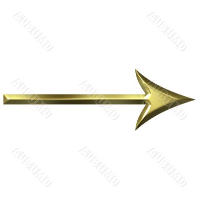 3D Golden Arrow