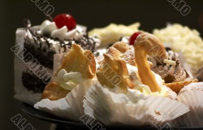 Served different types of cakes