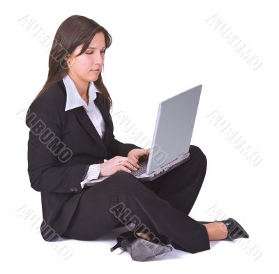 Businesswoman working on a laptop Businesswoman working on a laptop