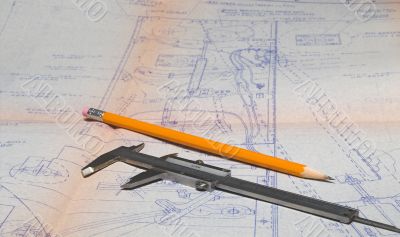 Calipers and Blueprint