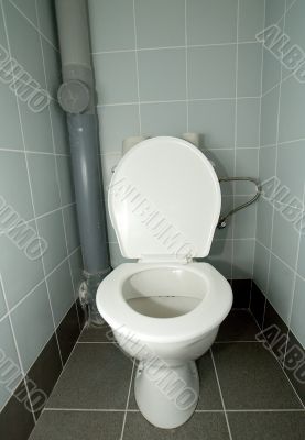 white clean toilet