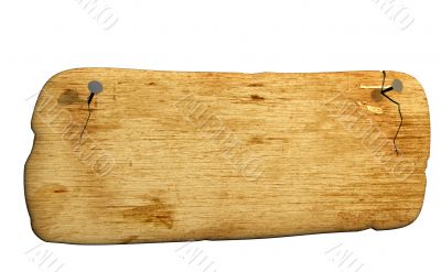 3d old bursted board, attached by nails