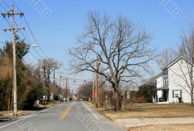 Street in a small town