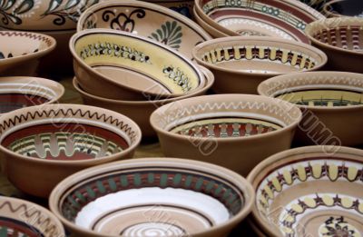 Traditional Ukrainian Pottery on the Market