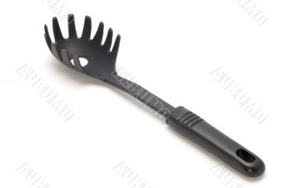 colander for spaghetti on white