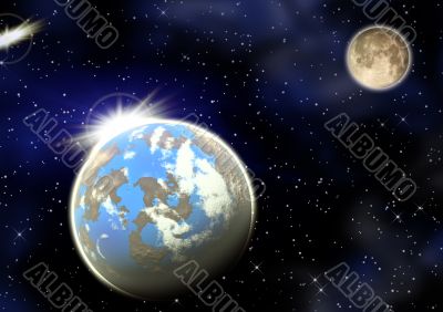 Planets in a space. Planets in a space.