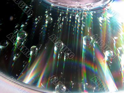 cd disc with bubbles