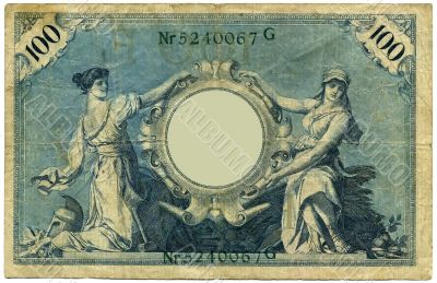 Vintage German banknote.