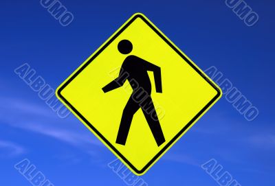 Pedestrians road sign