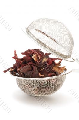tea-strainer with tea