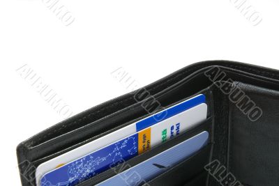 black wallet isolated on white