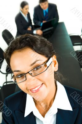 Face of clever woman