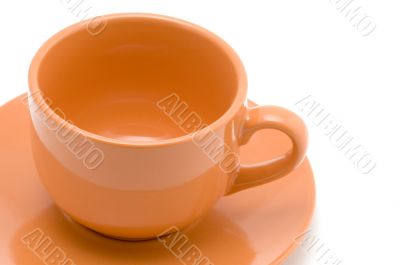 peachy cup on white