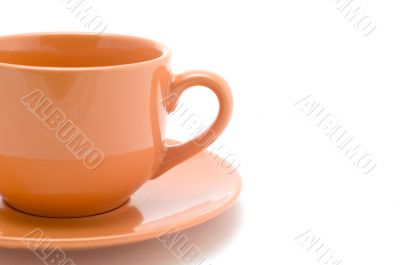 peachy tea cup close up