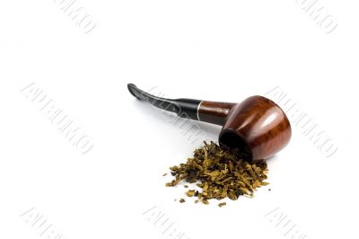 tobacco-pipe and heap of tobacco