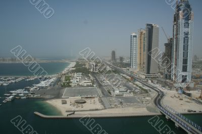 UAE. Dubai. Jumeira beach. Skyscrapers