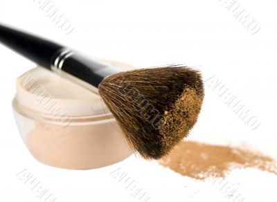 powder and brush