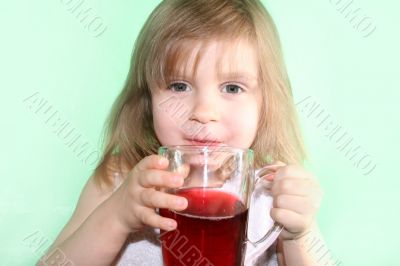 girl with a cup of drink
