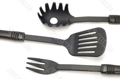 black utensil close up