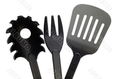 black utensil macro