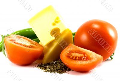 vegetables and cheese