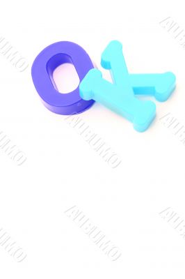 Close-up of letters. Great details !