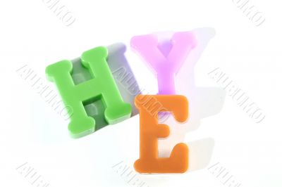 Close-up of letters. Great details !