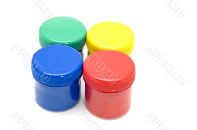 Set of paint on white