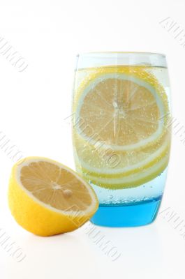Lemon in water. Lemon in water.