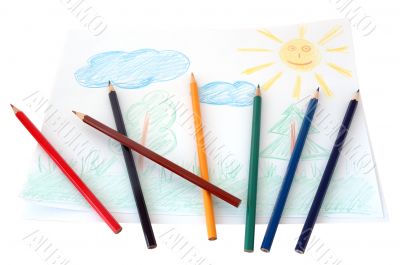 Child`s drawing. Child`s drawing.