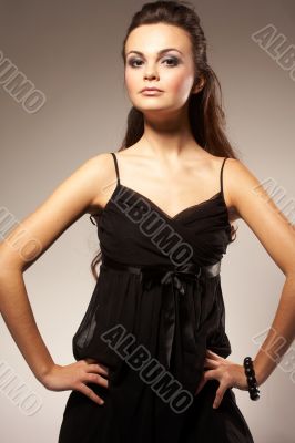 Young Woman with Long Hair