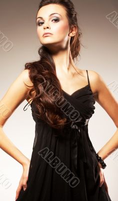 Young Woman with Long Hair