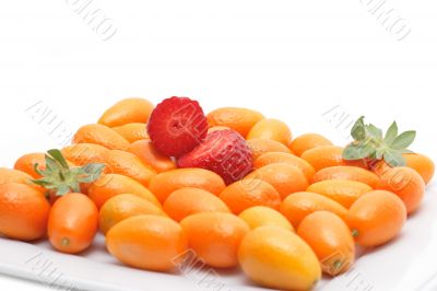 Strawberry and kumquats