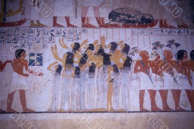 Funeral procession, painting from Egyptian tomb