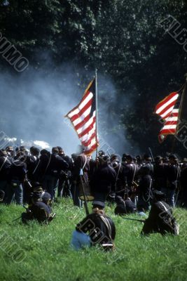 Union line preparing to fire