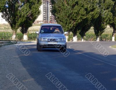 Car on the road