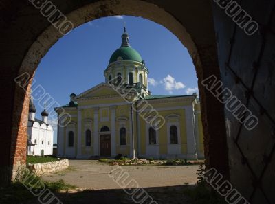 Church, arch and blue sky Church, arch and blue sky
