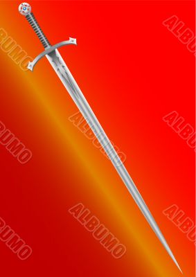 Sword of the knight of the crusader