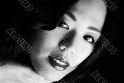 Chinese girl in b/w