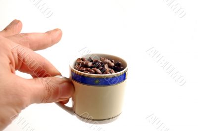 coffee beans cup