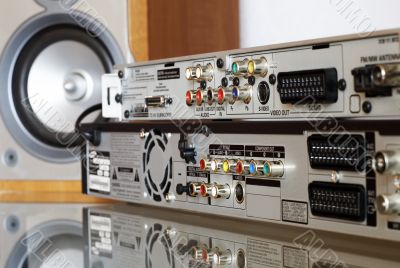 Back of a DVD player Back of a DVD player
