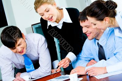 Business group at work