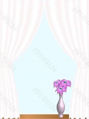 Window with flowers Window with flowers