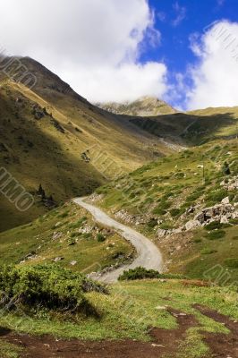 Mountains road in Tien Shan Mountains road in Tien Shan