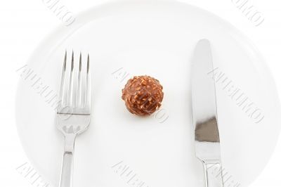 chocolate candy on a plate chocolate candy on a plate